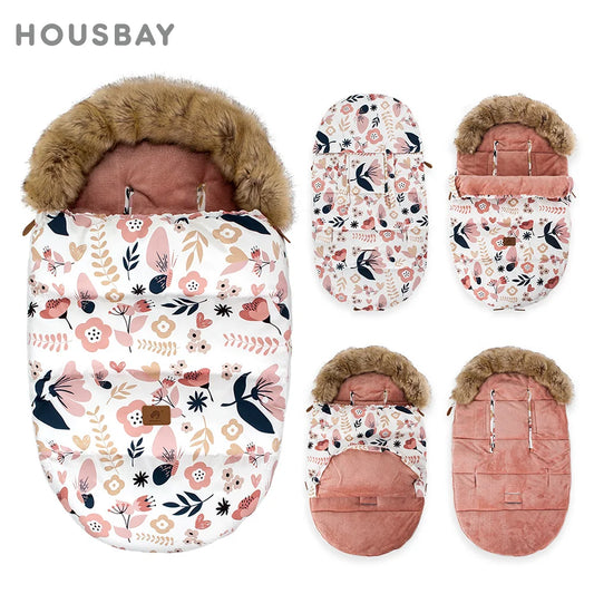 0-24Months Baby Carriage Sack Winter Warm Thicker Envelope for Discharge Stroller Footmuff Universal Pram Cover Accessories