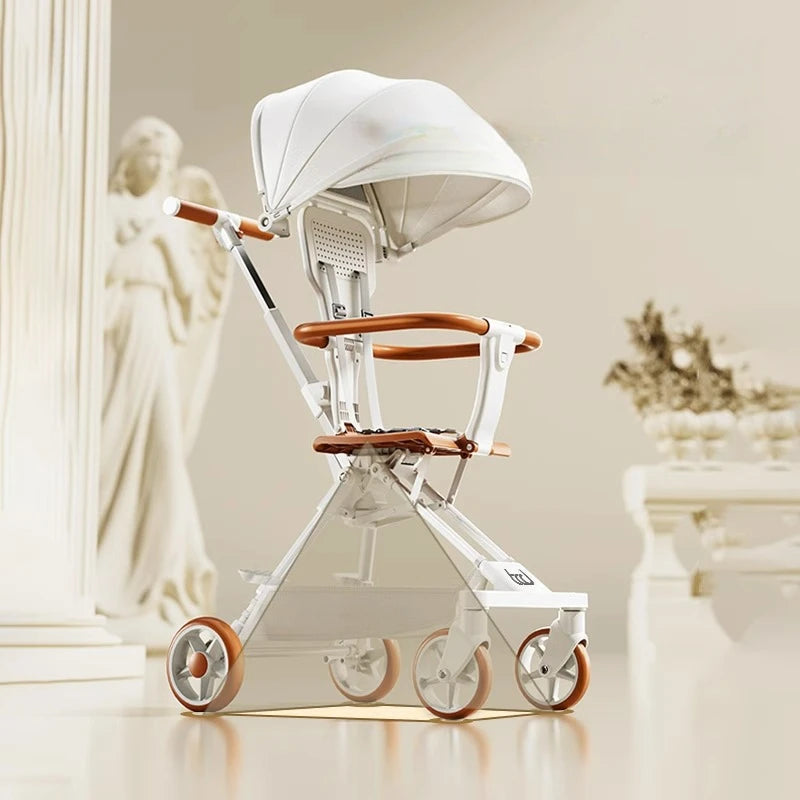 Children'S Baby Stroller, Lightweight and Foldable, Baby Can Sit or Lie Down, One-Button Folding, Two-Way Baby Stroller